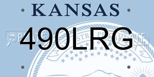 490LRG Kansas License Plate