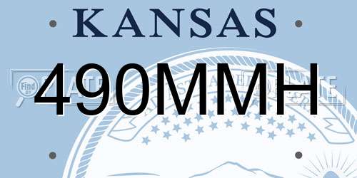 490MMH Kansas License Plate