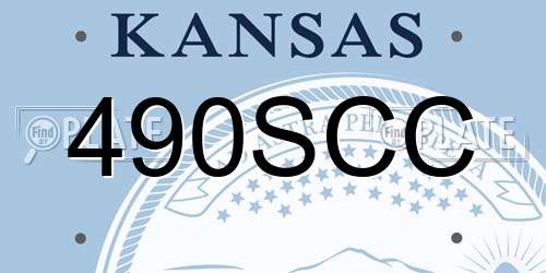 490SCC Kansas License Plate