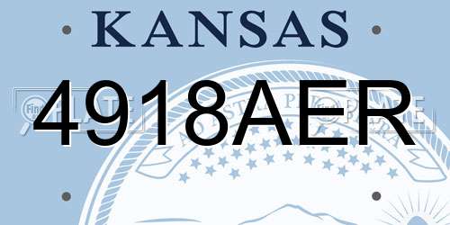 4918AER Kansas License Plate