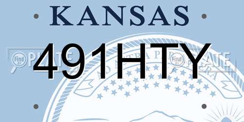 491HTY Kansas License Plate