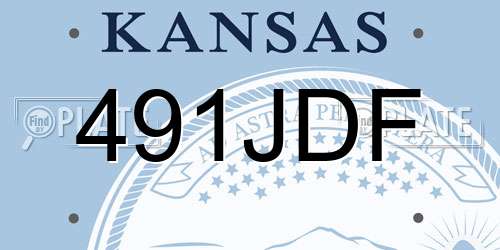 491JDF Kansas License Plate