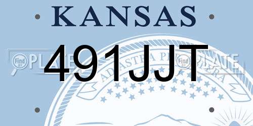 491JJT Kansas License Plate