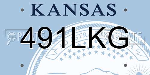 491LKG Kansas License Plate