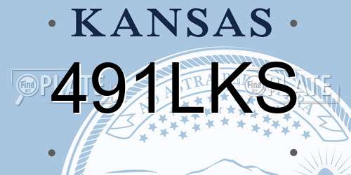491LKS Kansas License Plate