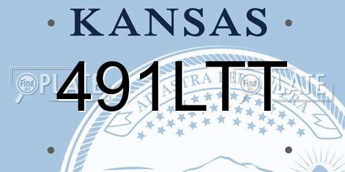 491LTT Kansas License Plate