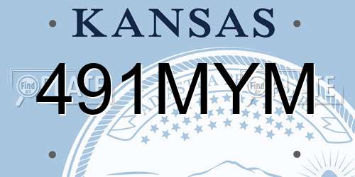 491MYM Kansas License Plate