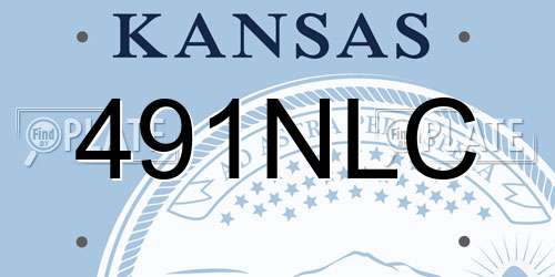 491NLC Kansas License Plate