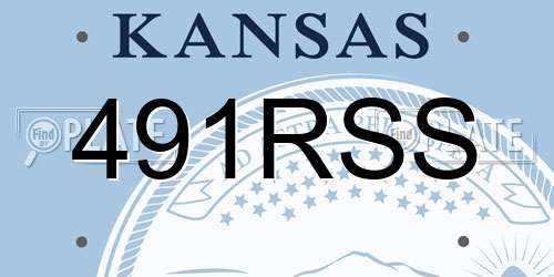 491RSS Kansas License Plate