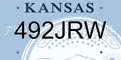 492JRW Kansas License Plate