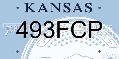493FCP Kansas License Plate