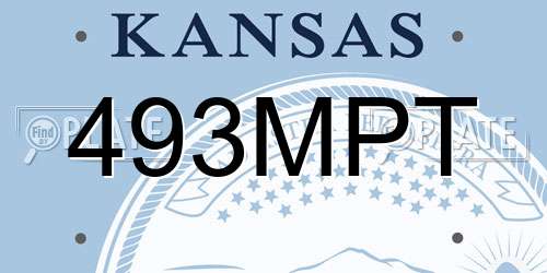 493MPT Kansas License Plate