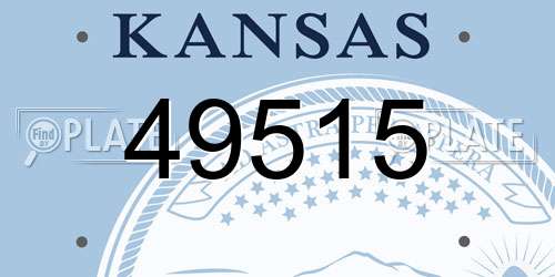 49515 Kansas License Plate