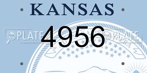 4956 Kansas License Plate