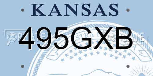 495GXB Kansas License Plate