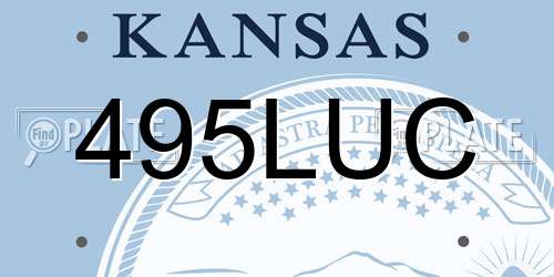 495LUC Kansas License Plate