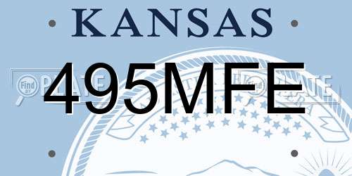 495MFE Kansas License Plate