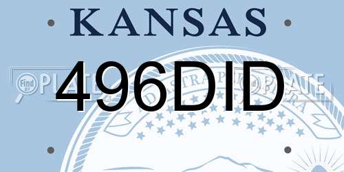 496DID Kansas License Plate