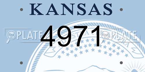 4971 Kansas License Plate