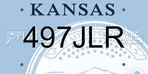 497JLR Kansas License Plate