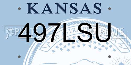 497LSU Kansas License Plate