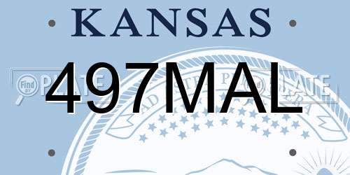 497MAL Kansas License Plate