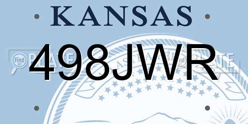 498JWR Kansas License Plate