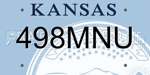 498MNU Kansas License Plate