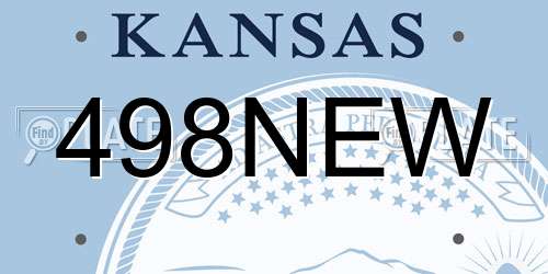 498NEW Kansas License Plate