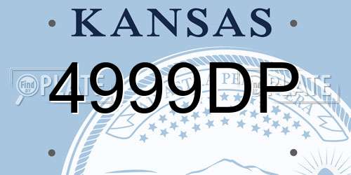 4999DP Kansas License Plate