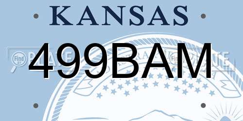 499BAM Kansas License Plate