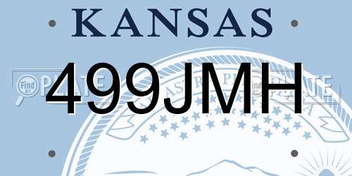 499JMH Kansas License Plate