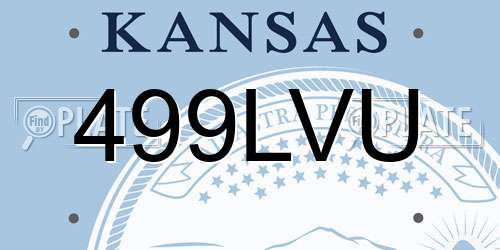 499LVU Kansas License Plate