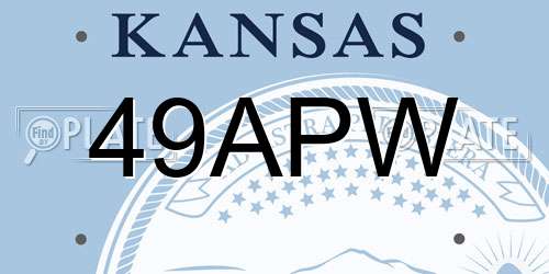 49APW Kansas License Plate
