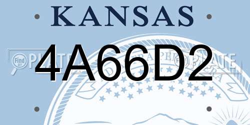 4A66D2 Kansas License Plate