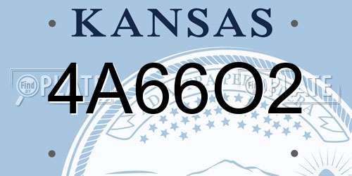 4A66O2 Kansas License Plate