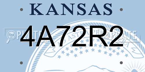 4A72R2 Kansas License Plate