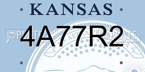 4A77R2 Kansas License Plate