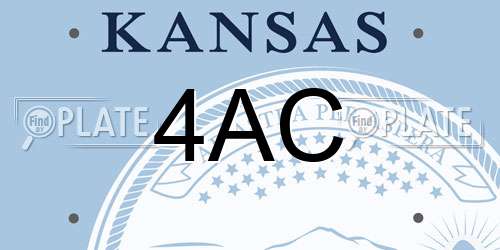 4AC Kansas License Plate