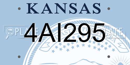 4AI295 Kansas License Plate
