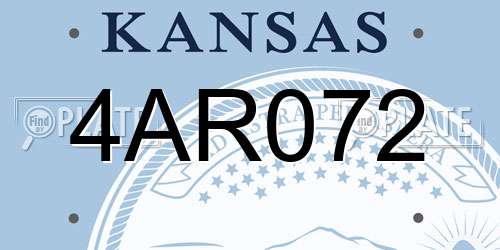 4AR072 Kansas License Plate