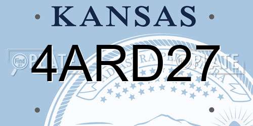 4ARD27 Kansas License Plate