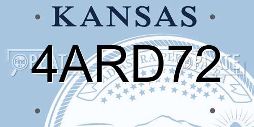 4ARD72 Kansas License Plate