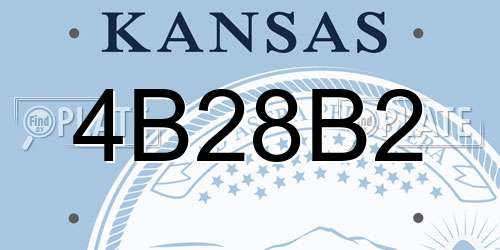 4B28B2 Kansas License Plate