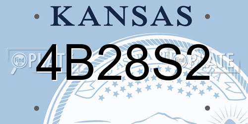 4B28S2 Kansas License Plate