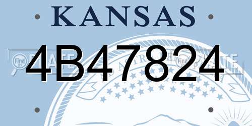 4B47824 Kansas License Plate