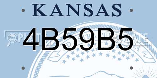 4B59B5 Kansas License Plate
