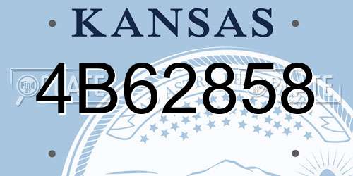 4B62858 Kansas License Plate