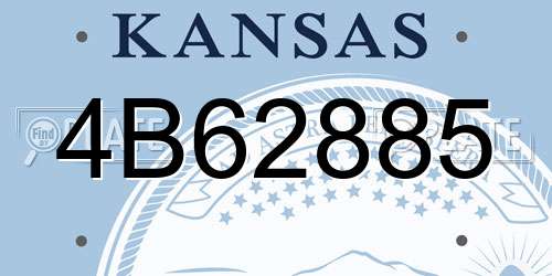 4B62885 Kansas License Plate