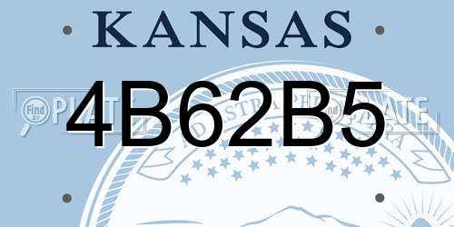 4B62B5 Kansas License Plate